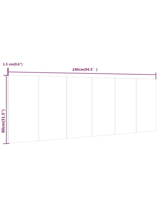 Seinale kinnitatav voodipeats, valge, 240x1,5x80 cm, tehispuit