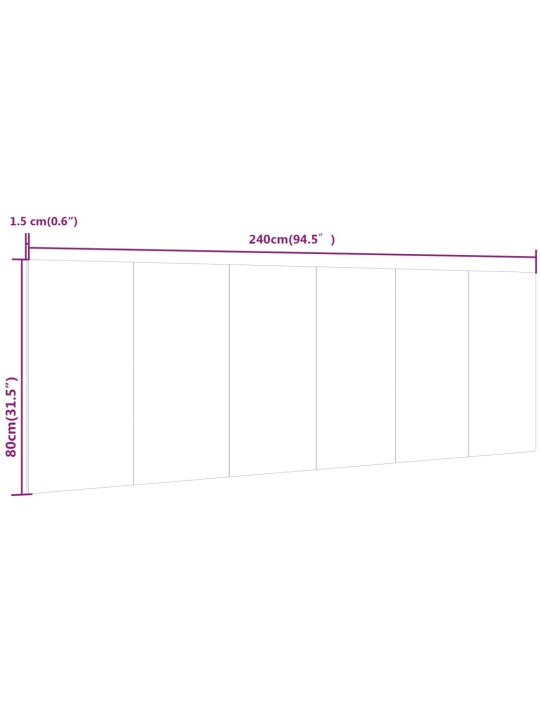 Seinale kinnitatav voodipeats, betoonhall, 240x1,5x80 cm