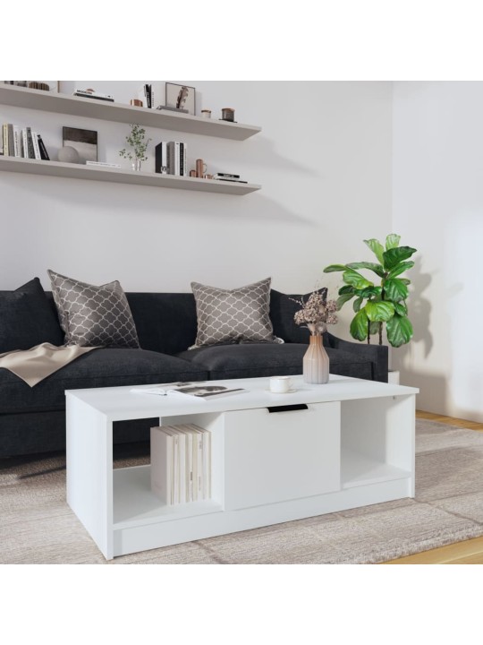 Diivanilaud, valge, 102 x 50 x 35cm, tehispuit