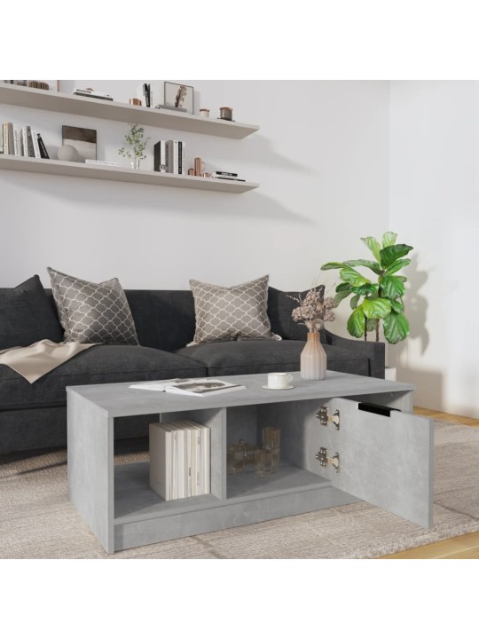 Diivanilaud, betoonhall, 102 x 50 x 36cm, tehispuit