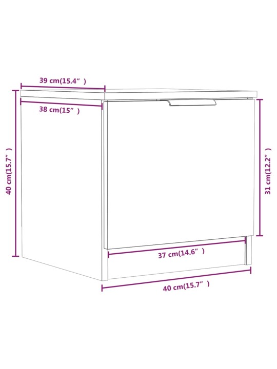 Öökapid 2 tk, hall sonoma tamm, 40x39x40 m