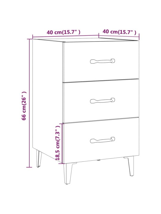 Öökapp, must, 40 x 40 x 66 cm, tehispuit