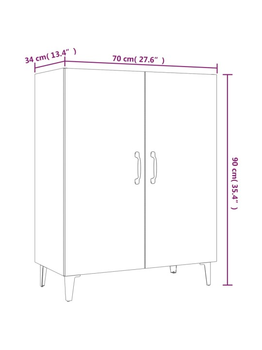 Puhvetkapp, must, 70 x 34 x 90 cm, tehispuit