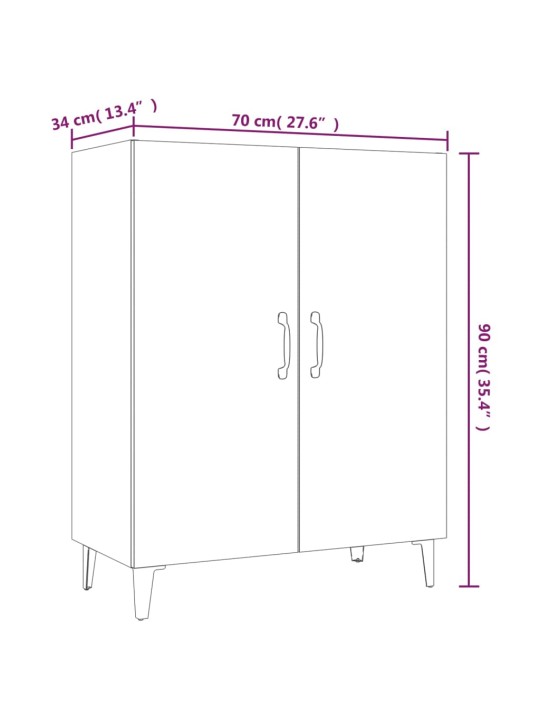 Puhvetkapp, hall sonoma tamm, 70 x 34 x 90 cm tehispuit