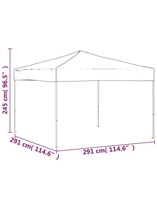 Kokkupandav peotelk, kreemjas, 3 x 3 m