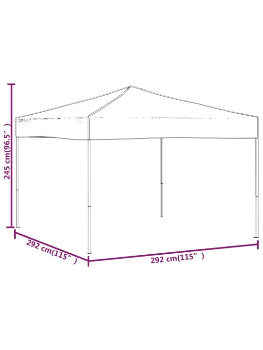 Kokkupandav peotelk, must, 3 x 3 m