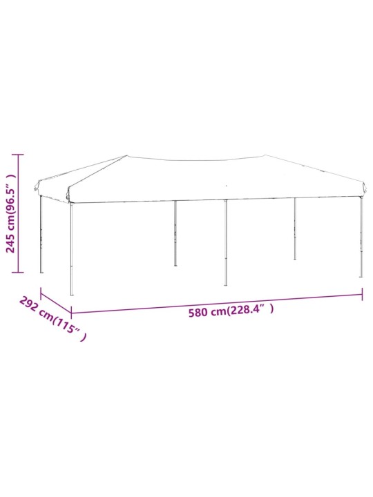 Kokkupandav peotelk külgseintega, sinine, 3 x 6 m