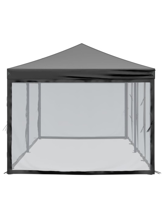 Kokkupandav peotelk seintega, must, 3 x 6 m