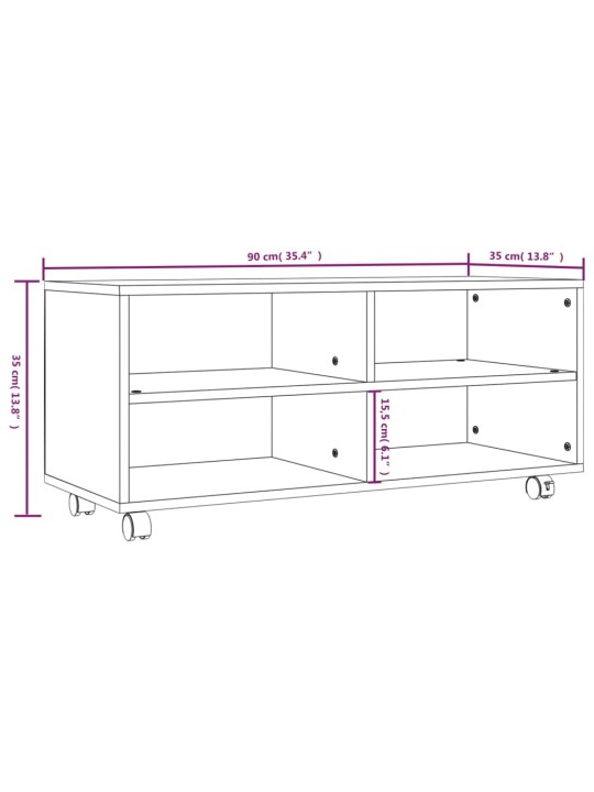 RATASTEGA TELERIKAPP, HALL SONOMA TAMM, 90X35X35 CM, TEHISPUIT