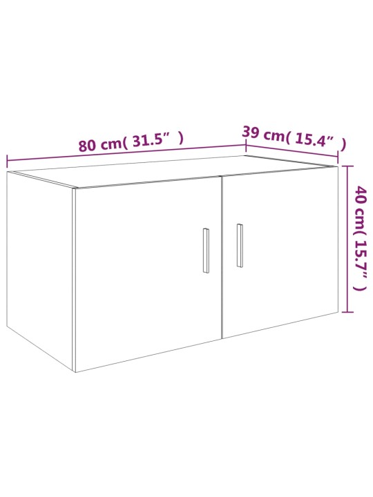 Seinakapp, hall sonoma tamm, 80 x 39 x 40 cm, tehispuit