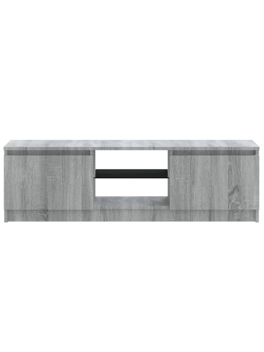 Telerialus LED-tuledega, hall sonoma tamm, 120 x 30 x 35,5 cm