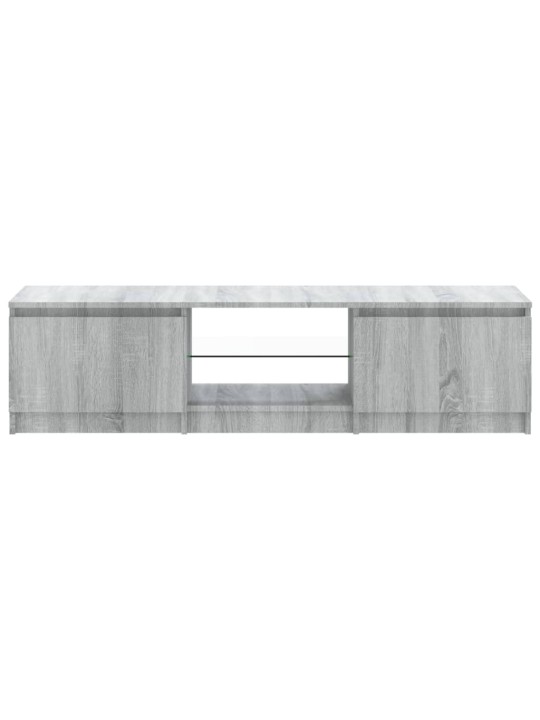 Telerialus LED-tuledega, hall sonoma tamm, 140 x 40 x 35,5 cm