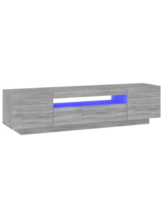 Telerialus LED-tuledega, hall sonoma tamm, 160 x 35 x 40 cm