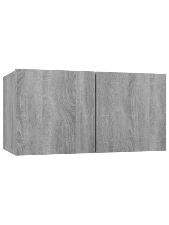 Seina telerikapp, hall sonoma tamm, 3 tk, 60x30x30 cm tehispuit
