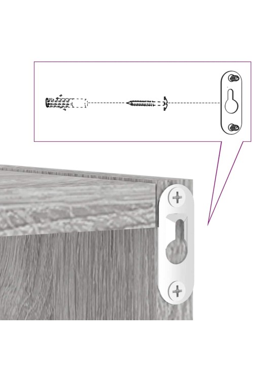 WALL CUBE RIIULID 2 TK HALL SONOMA 30X15X30 CM