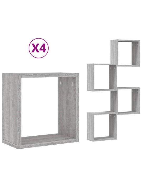 WALL CUBE RIIULID 4 TK HALL SONOMA 30X15X30 CM