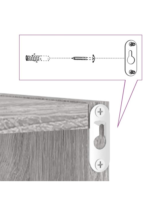 WALL CUBE RIIULID 4 TK HALL SONOMA 30X15X30 CM
