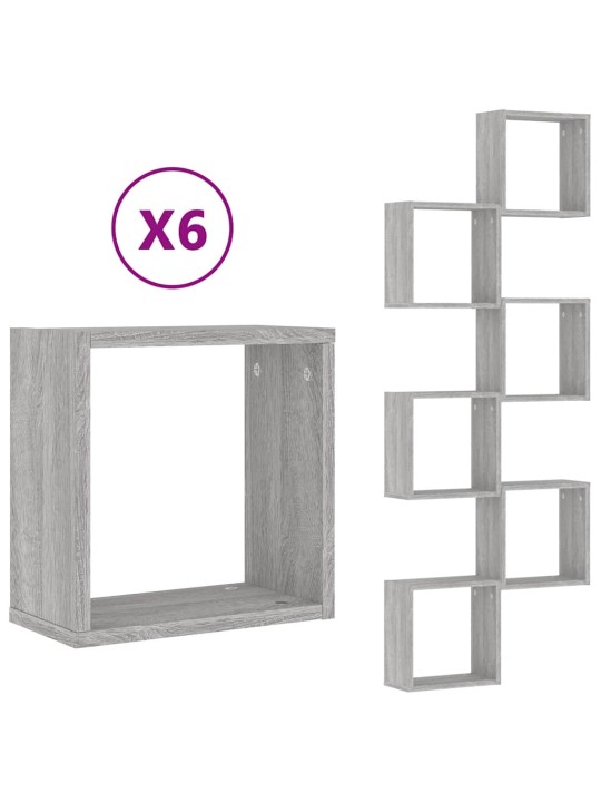 WALL CUBE RIIULID 6 TK HALL SONOMA 30X15X30 CM