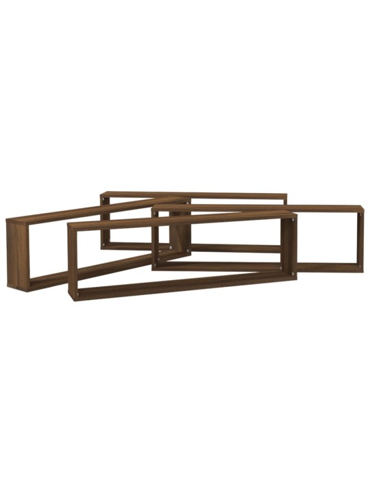 SEINA KUUBIKRIIULID 4 TK, PRUUN TAMM, 100X15X30 CM, TEHISPUIT