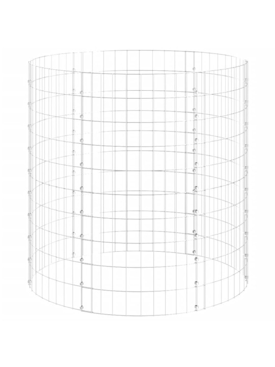 Ringikujuline gabioonpost, tsingitud teras, ø100 x 100 cm