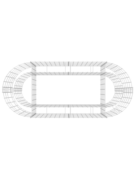 Gabioon taimelava, tsingitud raud, 120 x 50 x 50 cm