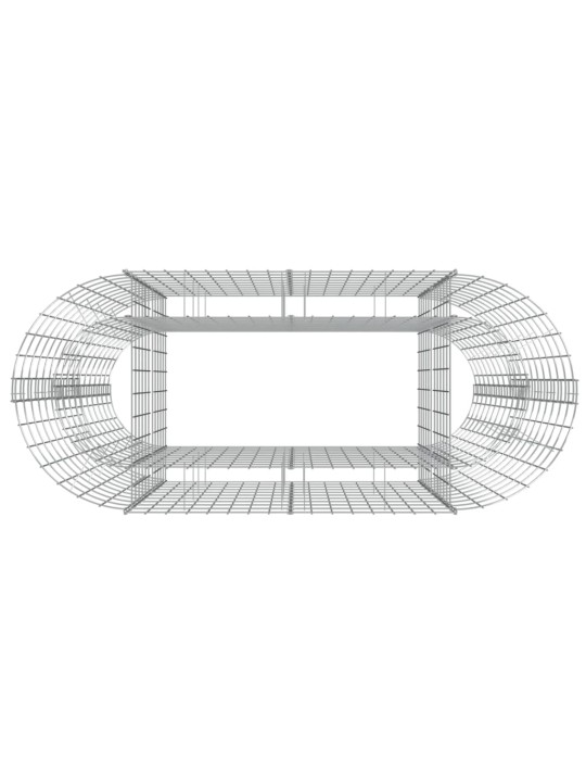 Gabioon taimelava, tsingitud raud, 120 x 50 x 100 cm