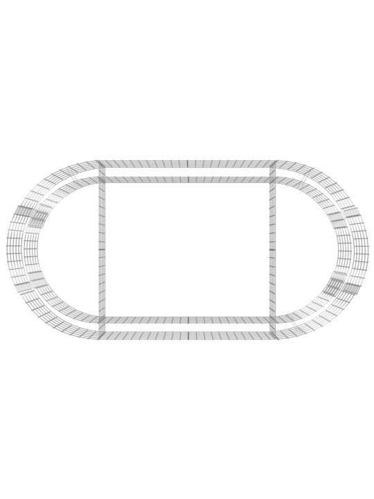 Gabioon taimelava, tsingitud raud, 200 x 100 x 50 cm