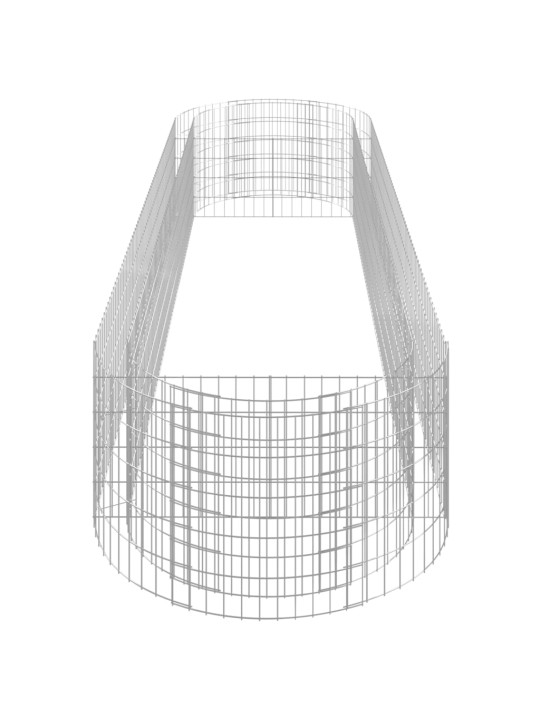 Gabioon taimelava, tsingitud raud, 400 x 100 x 50 cm