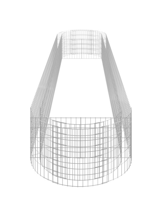 Gabioon taimelava, tsingitud raud, 500 x 100 x 50 cm