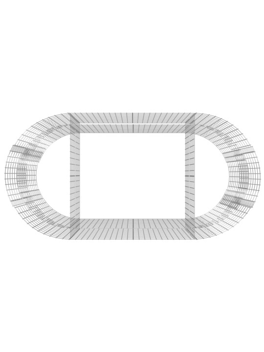 Gabioon taimelava, tsingitud raud, 200 x 100 x 100 cm
