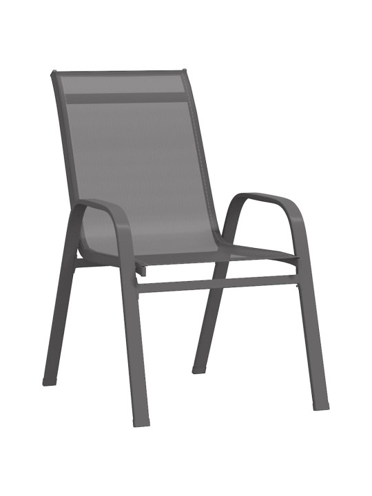 7-osaline aiamööblikomplekt, hall ja must