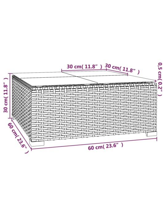 6-osaline aiamööbli komplekt patjadega, polürotang, hall