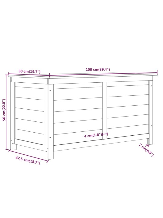 Aia padjakast, pruun 100x50x56 cm nulupuit