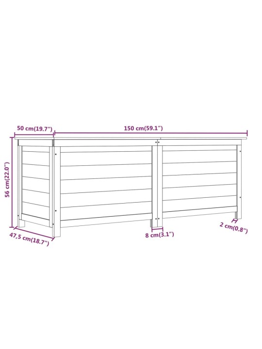 Aia padjakast, antratsiithall 150x50x56 cm nulupuit