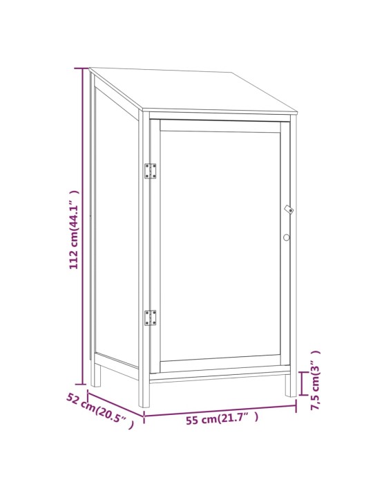 Aiakuur, antratsiithall 55x52x112 cm nulupuit