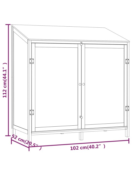 Aiakuur, pruun 102x52x112 cm nulupuit