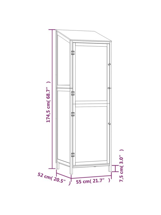 Aiakuur 55x52x174,5 cm nulupuit