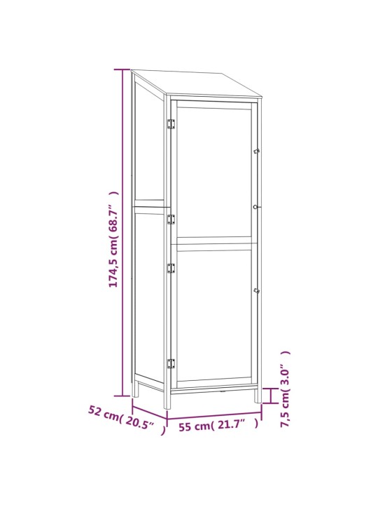 Aiakuur, antratsiithall 55x52x174,5 cm nulupuit