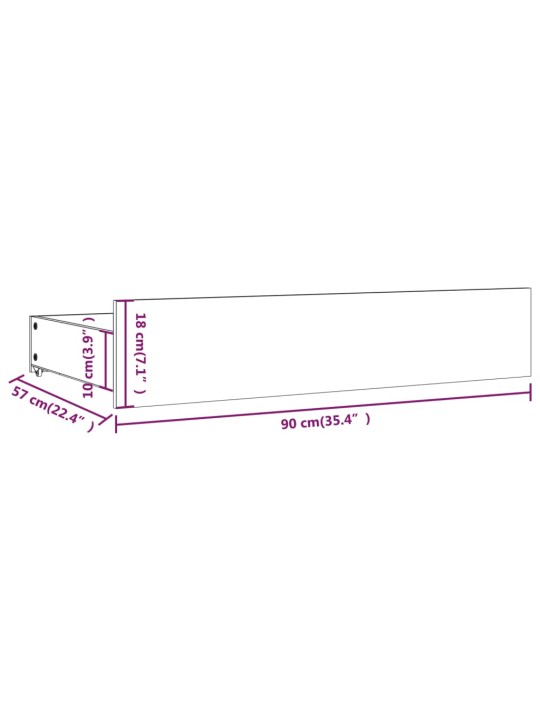 Sahtlitega voodiraam, must, 135 x 190 cm