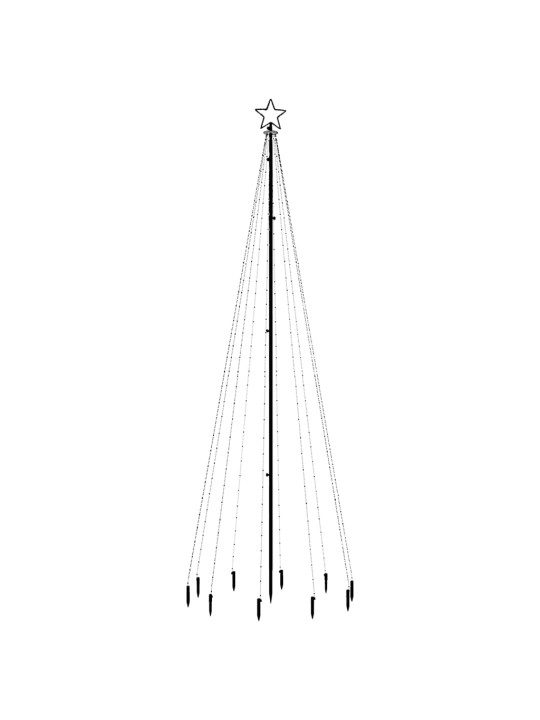 Jõulupuu vaiaga, soe valge, 310 LEDi, 300 cm