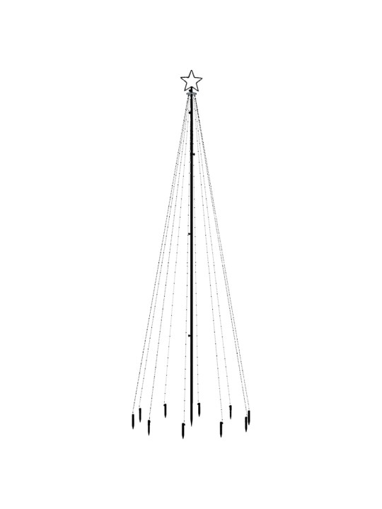 Jõulupuu vaiaga, värvilised 310 ledi, 300 cm