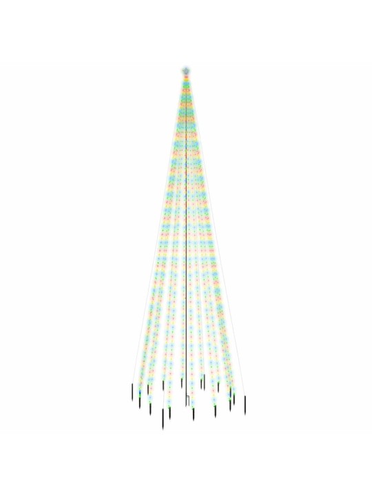 Jõulupuu vaiaga, värvilised 1134 LEDi, 800 cm