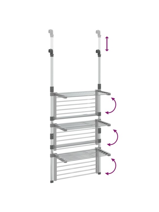 3-korruseline rippuv pesukuivatusrest, alumiinium