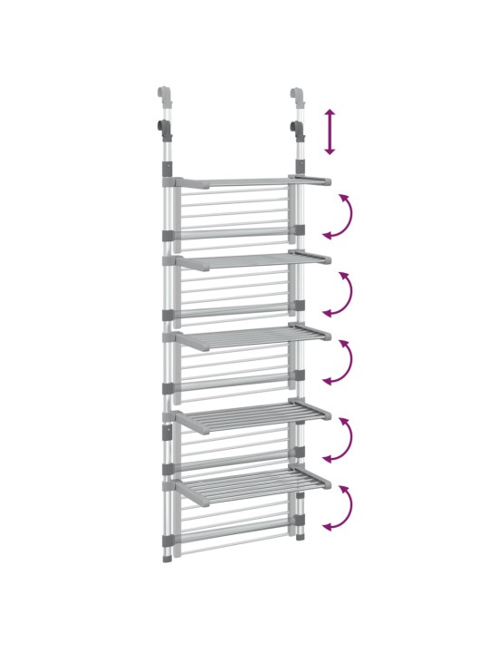 5-korruseline rippuv pesukuivatusrest, alumiinium