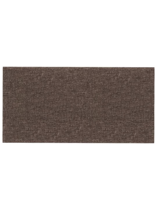 Seinapaneelid 12 tk, pruunikashall, 30x15 cm, kangas, 0,54 m²