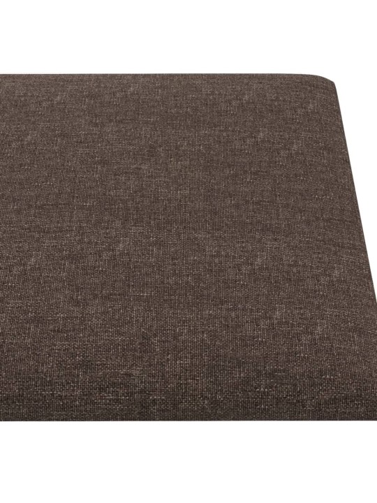 Seinapaneelid 12 tk, pruunikashall, 30x15 cm, kangas, 0,54 m²