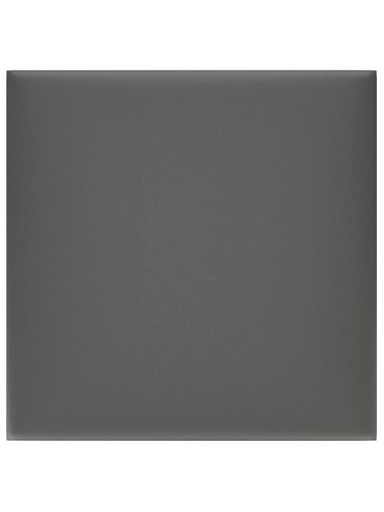 Seinapaneelid 12 tk, hall, 30 x 30 cm, kunstnahk, 1,08 m²