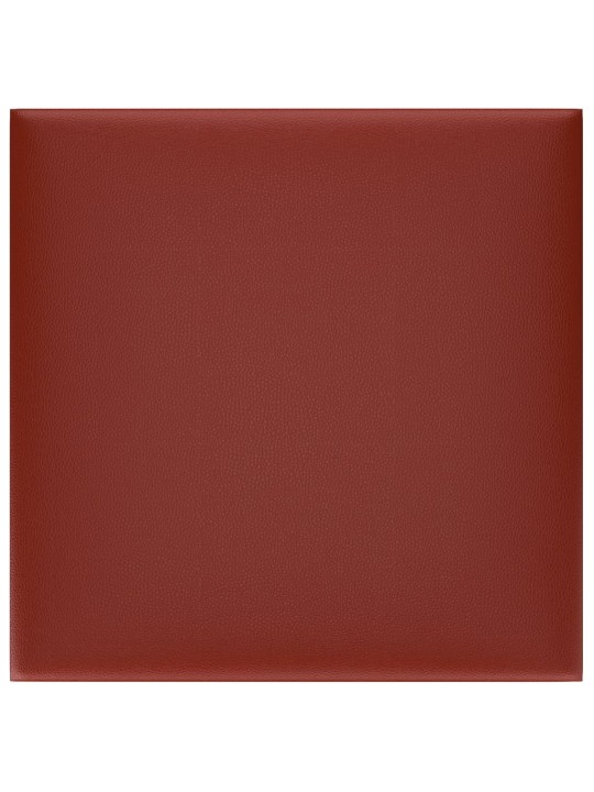 Seinapaneelid 12 tk, veinipunane, 30x30 cm, kunstnahk, 1,08 m²