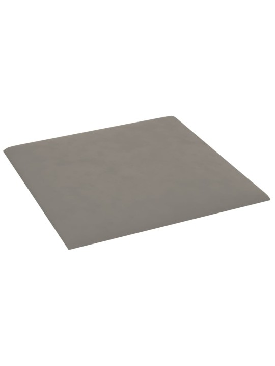 Seinapaneelid 12 tk, helehall, 30 x 30 cm, samet, 1,08 m²