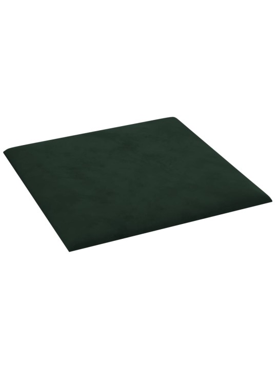 Seinapaneelid 12 tk, tumeroheline, 30 x 30 cm, samet, 1,08 m²